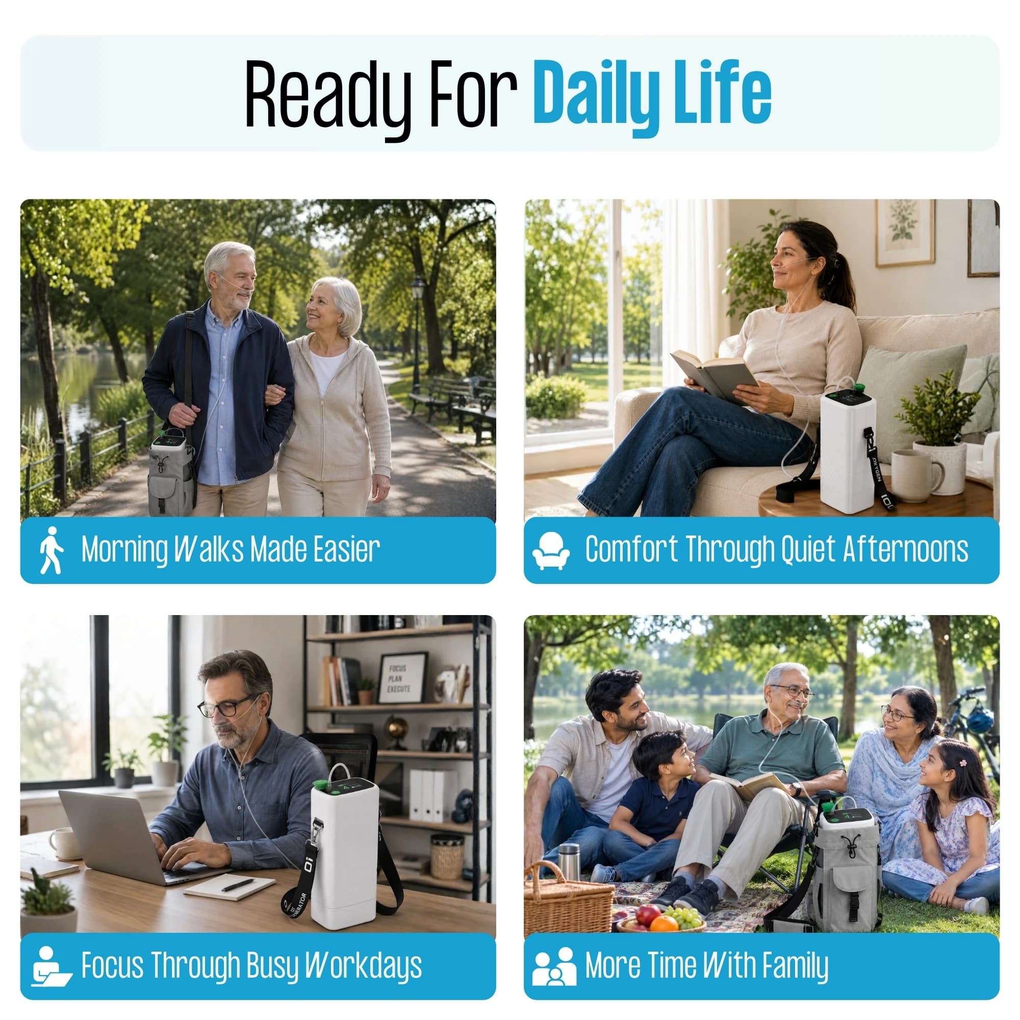 Rechargeable 1-5L Portable Oxygen Concentrator | 95% Oxygen Purity  6