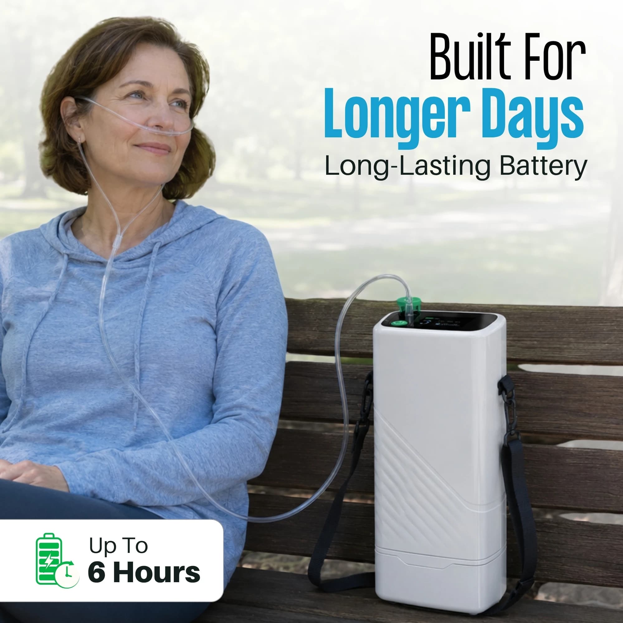 Rechargeable 1-5L Portable Oxygen Concentrator | 95% Oxygen Purity  8
