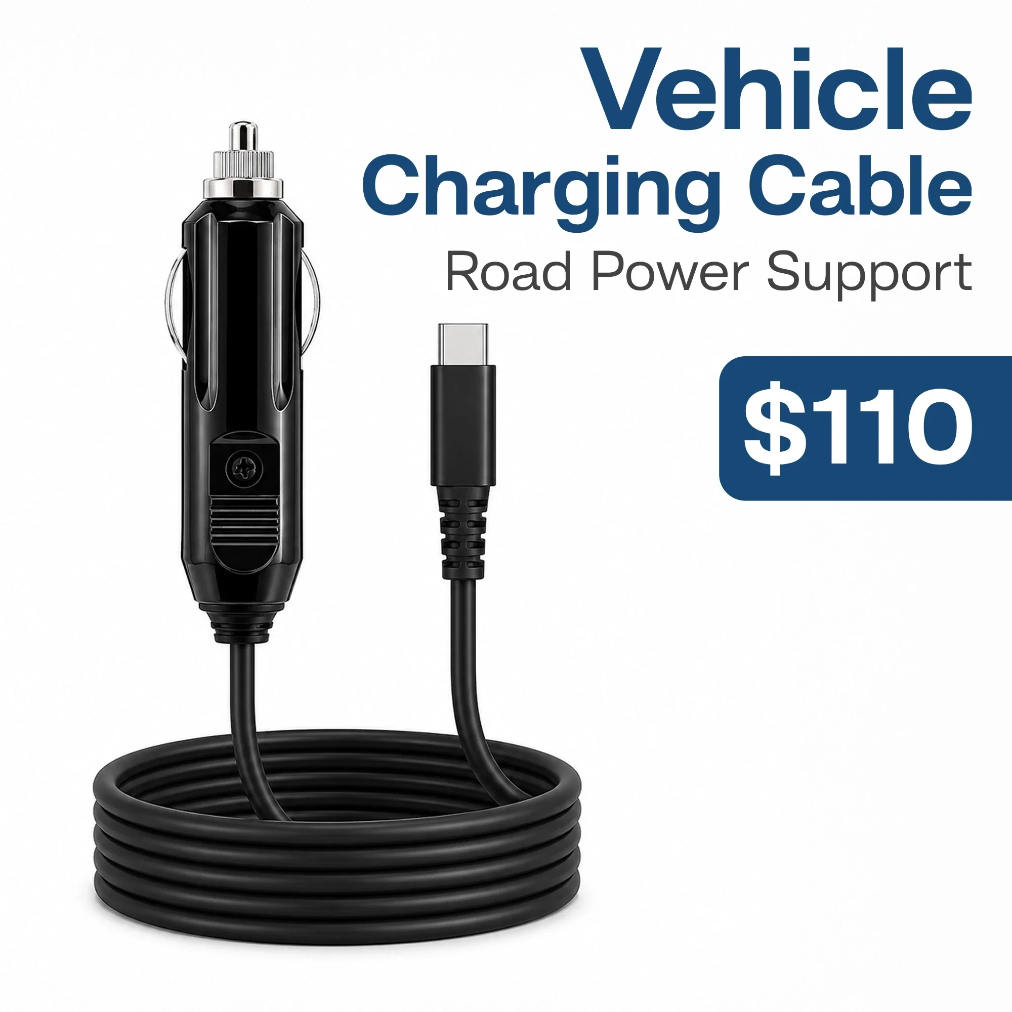 Car Charging Cable For 1-7L/Min Portable Oxygen Concentrator