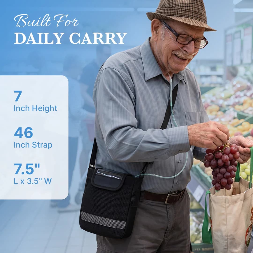 Shoulder Strap Carry Bag For 1-7L/Min Portable Oxygen Concentrator 2