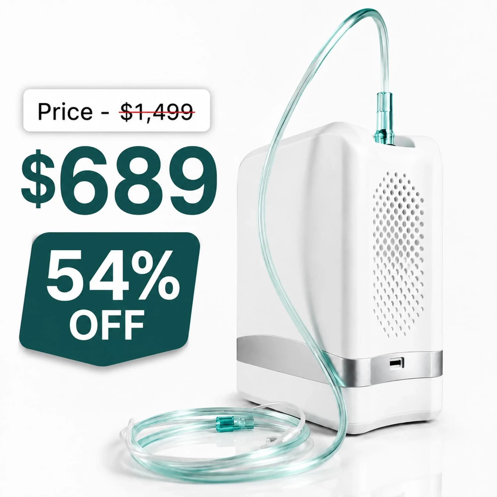 1–7L/Min Smart Portable Oxygen Concentrator | 5 Hours Battery | Adjustable Flow 2